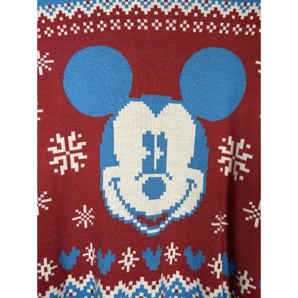 DISNEY Celebrate Together Mickey Mouse Christmas Sweater Fair Isle Size Small - Picture 7 of 7